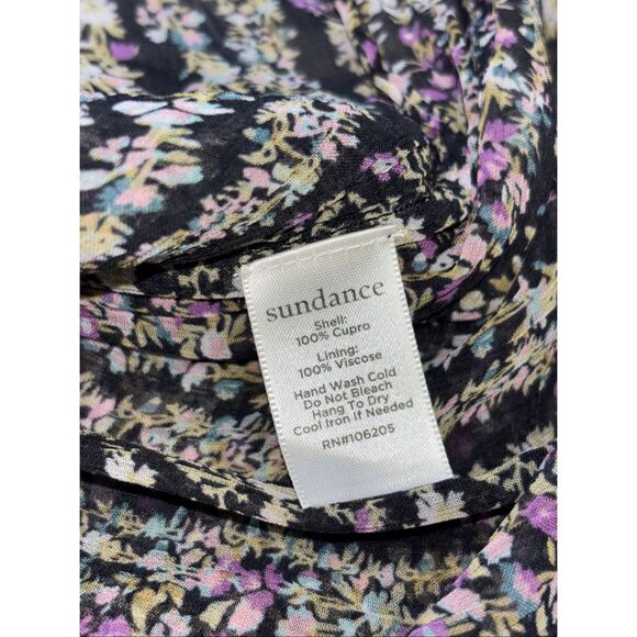 Sundance Quinn Floral Print Drop Waist Ruffle long sleeve Shift Dress Size M NEW - Picture 7 of 15